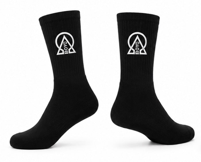 PRE ORDER - Black Sock Classic Logo Style Crew Sock