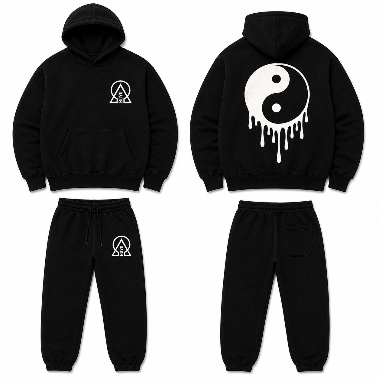 PRE ORDER - Black Yin Yang Tracksuit