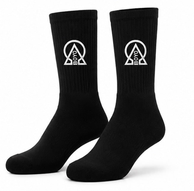 PRE ORDER - Black Sock Classic Logo Style Crew Sock